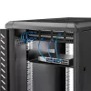 StarTech.com ripiano per rack server 2HE – ripiano universale a mensola per armadio e rack di rete 19 inch – acciaio ad alta portata – portata 20 kg – ripiano profondo 400 mm, nero