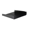StarTech.com ripiano per rack server 2HE – ripiano universale a mensola per armadio e rack di rete 19 inch – acciaio ad alta portata – portata 20 kg – ripiano profondo 400 mm, nero
