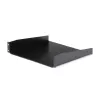 StarTech.com ripiano per rack server 2HE – ripiano universale a mensola per armadio e rack di rete 19 inch – acciaio ad alta portata – portata 20 kg – ripiano profondo 400 mm, nero