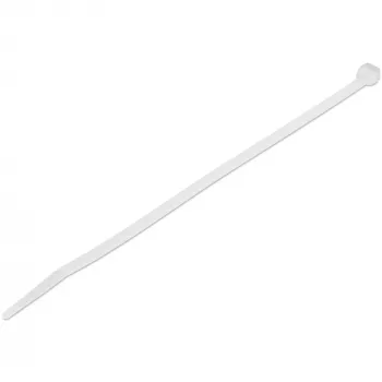 StarTech.com fascette 20 cm – larghezza 4 mm, diametro fascio 55 mm, resistenza alla trazione 22 kg, fascette in nylon autobloccanti con punta ricurva – 94V-2/UL, confezione da 100 – bianco
