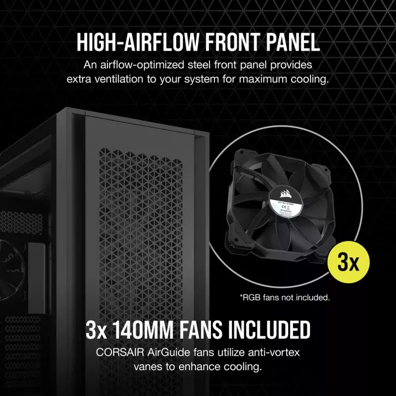 Case PC Corsair 7000D Airflow full tower nero