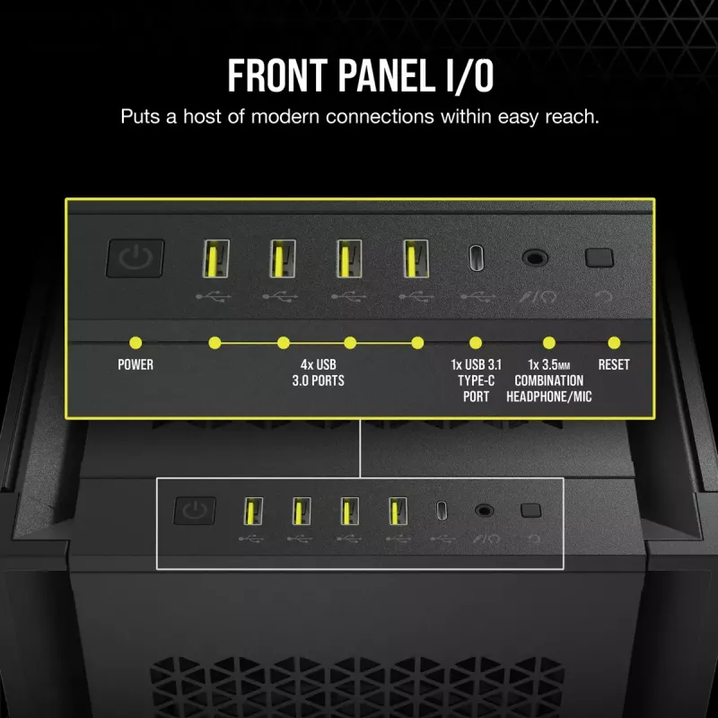 Case PC Corsair 7000D Airflow full tower nero