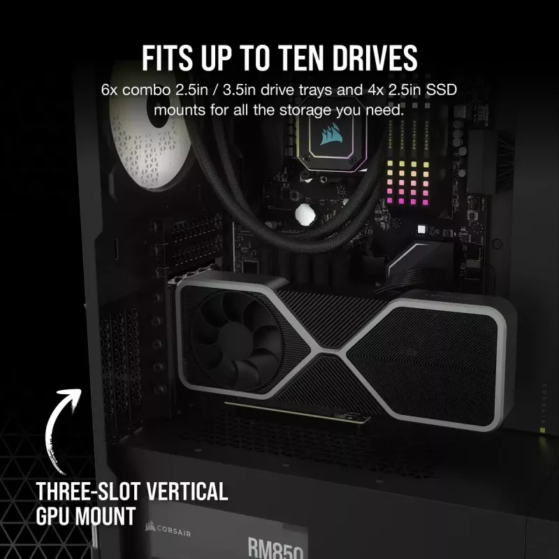 Case PC Corsair 7000D Airflow full tower nero