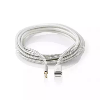 Nedis CCTB39940AL10 cavo Lightning 1m alluminio connettore 3,5 mm