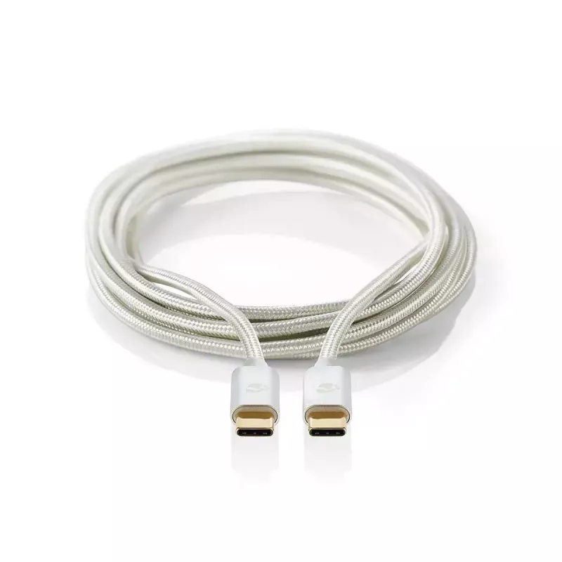 Cavo USB Nedis CCTB60800AL20 USB 2.0 2 m USB C argento