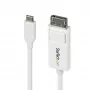 StarTech.com cavo USB-C a DisplayPort 1.2 6ft (2m), bidirezionale, 4K 60Hz, bianco, cavo adattatore video per Apple MacBook Pro / Air M1 M2 M3 M4, Mac Mini / Studio, compatibile Thunderbolt