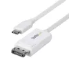 StarTech.com cavo USB-C a DisplayPort 1.2 6ft (2m), bidirezionale, 4K 60Hz, bianco, cavo adattatore video per Apple MacBook Pro / Air M1 M2 M3 M4, Mac Mini / Studio, compatibile Thunderbolt