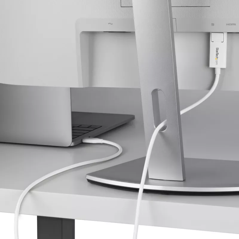 StarTech.com cavo USB-C a DisplayPort 1.2 6ft (2m), bidirezionale, 4K 60Hz, bianco, cavo adattatore video per Apple MacBook Pro / Air M1 M2 M3 M4, Mac Mini / Studio, compatibile Thunderbolt