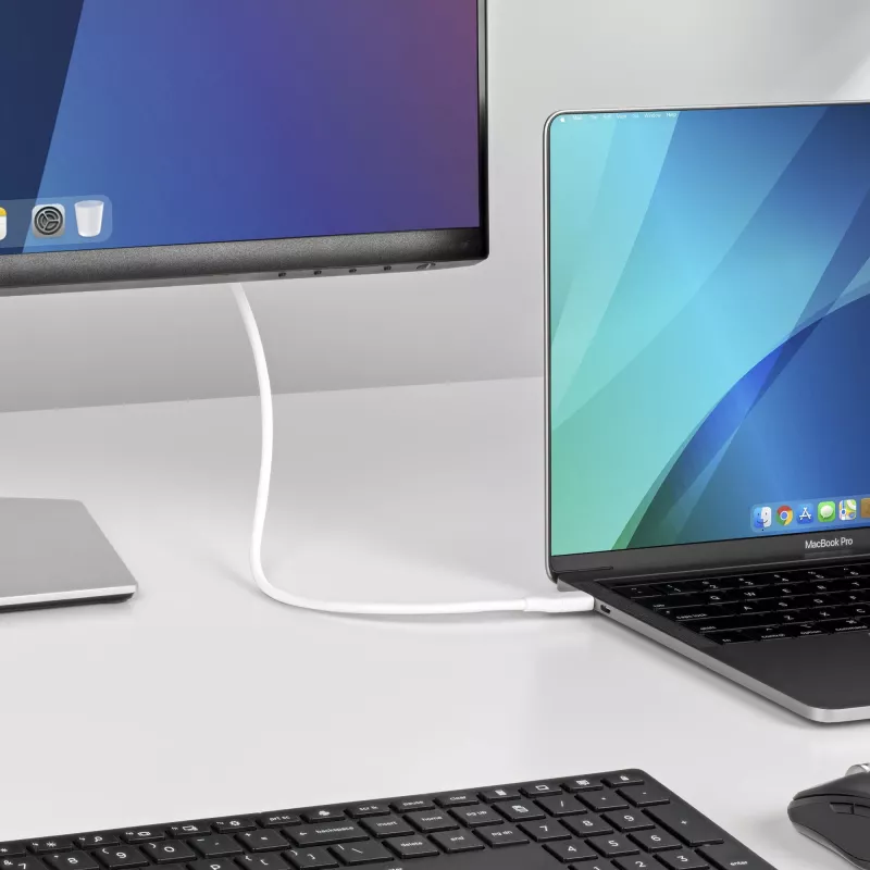 StarTech.com cavo USB-C a DisplayPort 1.2 6ft (2m), bidirezionale, 4K 60Hz, bianco, cavo adattatore video per Apple MacBook Pro / Air M1 M2 M3 M4, Mac Mini / Studio, compatibile Thunderbolt