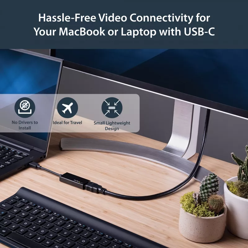 StarTech.com adattatore USB-C a HDMI con 4K 30Hz - nero, 3.2 Gen 2 (3.1 Gen 2), USB Type-C, uscita HDMI, 3840 x 2160 pixel