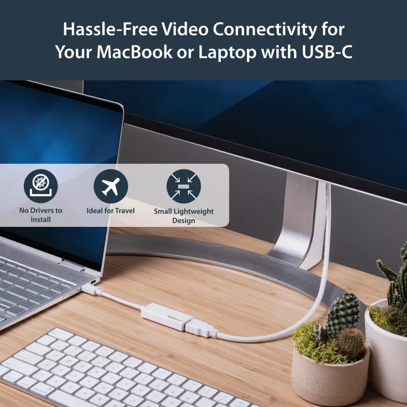 StarTech.com adattatore USB-C a HDMI - bianco - 4K 60Hz, USB Type-C, uscita HDMI, 3840 x 2160 pixel