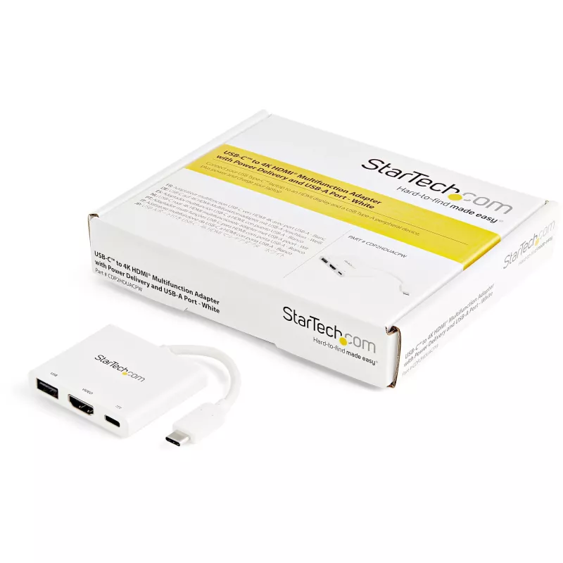 StarTech.com adattatore multiporta USB-C con HDMI – porta USB 3.0 – 60 W PD – bianco