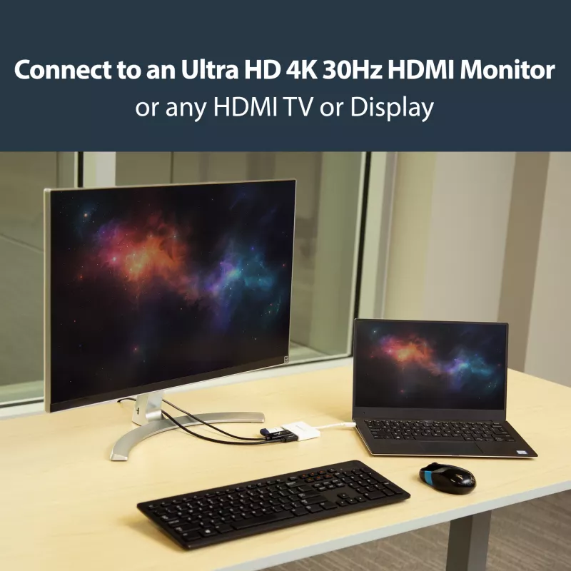 StarTech.com adattatore multiporta USB-C con HDMI – porta USB 3.0 – 60 W PD – bianco
