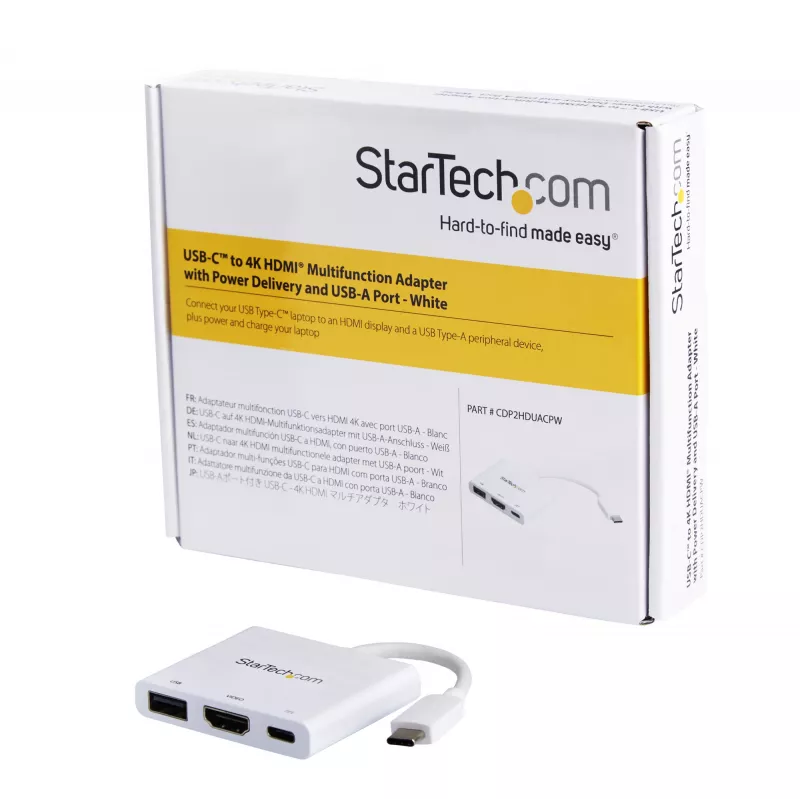 StarTech.com adattatore multiporta USB-C con HDMI – porta USB 3.0 – 60 W PD – bianco