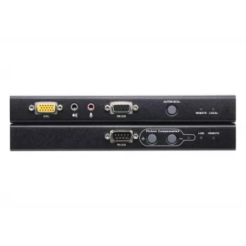 ATEN extender KVM USB VGA con audio e RS-232 (200 m), trasmettitore e ricevitore, con filo, 200 m, Cat5, 1920 x 1200 pixel, pulsanti
