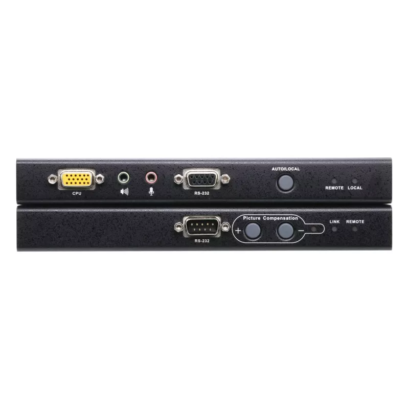 ATEN extender KVM USB VGA con audio e RS-232 (200 m), trasmettitore e ricevitore, con filo, 200 m, Cat5, 1920 x 1200 pixel, pulsanti