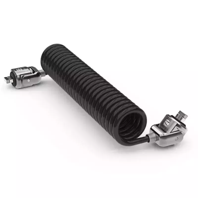 Cavo di sicurezza con lucchetto Compulocks CL02H Dual Head Coiled T-bar