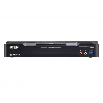 Switch KVM ATEN 2 porte 4K DisplayPort Dual-Display Mini-Matrix Boundless