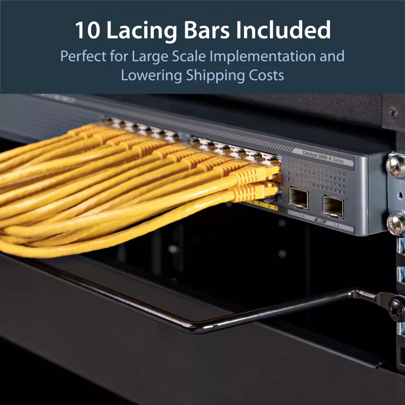 StarTech.com staffe orizzontali per gestione cavi con offset 10,2 cm per rack – confezione da 10