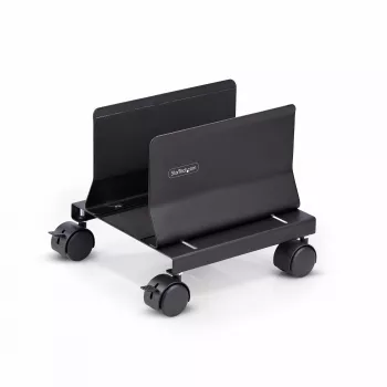 StarTech.com carrello per tower PC, caddy mobile per CPU su ruote (rotelle), carico max 21 kg, supporto regolabile per case PC, supporto da pavimento per desktop, dolly in acciaio
