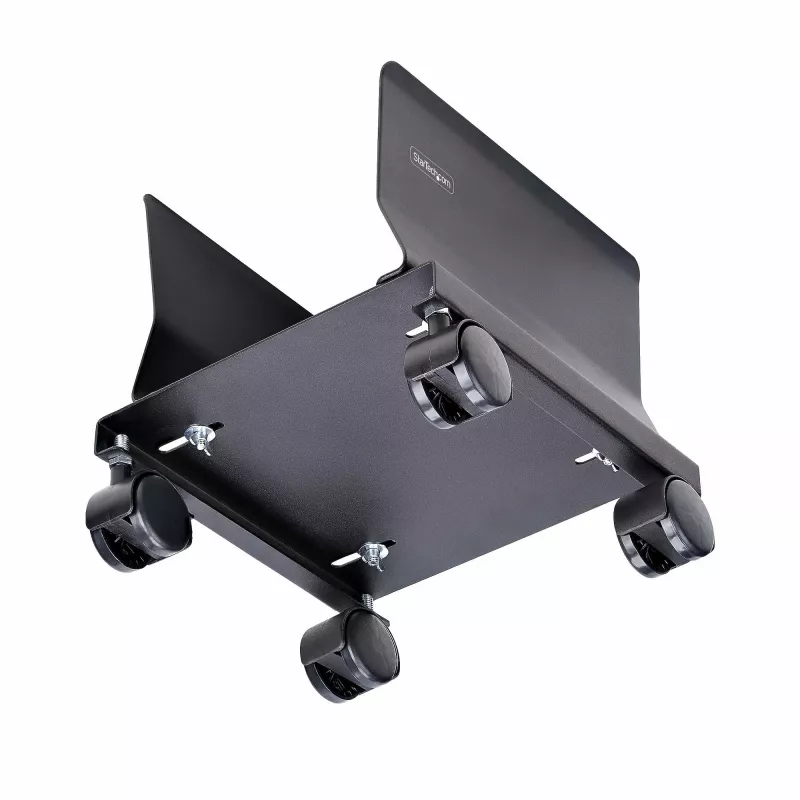StarTech.com carrello per tower PC, caddy mobile per CPU su ruote (rotelle), carico max 21 kg, supporto regolabile per case PC, supporto da pavimento per desktop, dolly in acciaio
