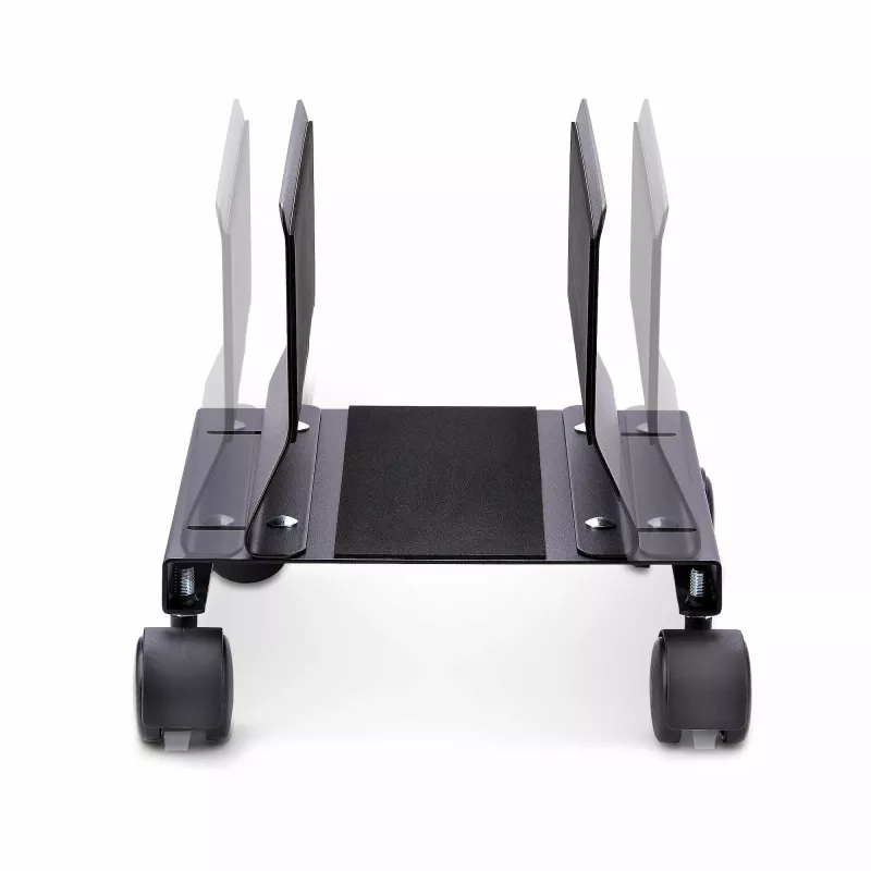 StarTech.com carrello per tower PC, caddy mobile per CPU su ruote (rotelle), carico max 21 kg, supporto regolabile per case PC, supporto da pavimento per desktop, dolly in acciaio