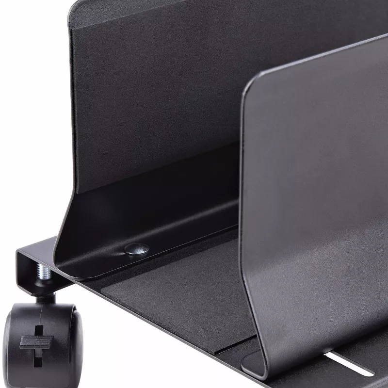 StarTech.com carrello per tower PC, caddy mobile per CPU su ruote (rotelle), carico max 21 kg, supporto regolabile per case PC, supporto da pavimento per desktop, dolly in acciaio