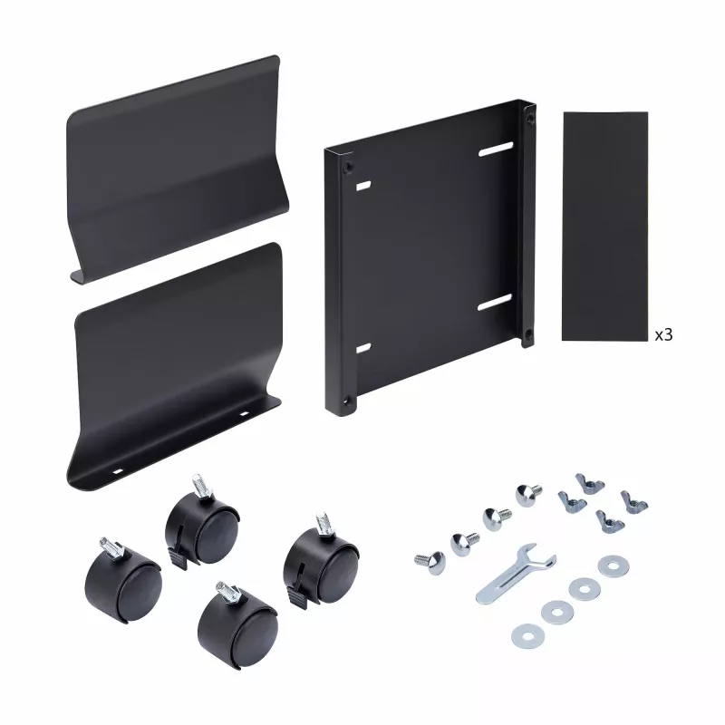 StarTech.com carrello per tower PC, caddy mobile per CPU su ruote (rotelle), carico max 21 kg, supporto regolabile per case PC, supporto da pavimento per desktop, dolly in acciaio