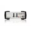 ATEN Switch KVM USB - PS/2 VGA a 2 porte con audio e hub USB 2.0 (cavi KVM inclusi)