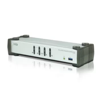 ATEN Switch KVMP™ USB 3.1 Gen 1 DisplayPort 1.1 a 4 porte con altoparlante (cavi KVM inclusi)