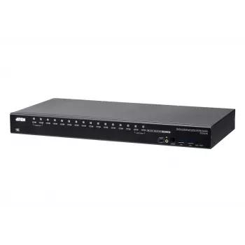 ATEN Switch KVM USB 3.0 4K DisplayPort a 16 porte, 4096 x 2160 pixel, 4K Ultra HD, 26,66 W, nero