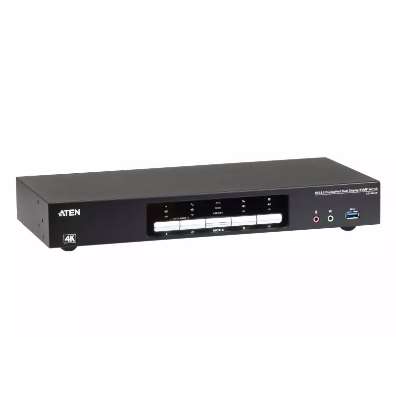 Switch KVMP ATEN 4P USB3.0 DisplayPORT Dual View