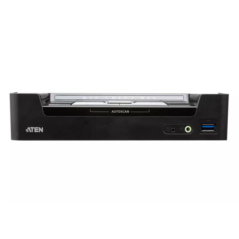 ATEN Switch KVMP™ ibrido USB-C DisplayPort a 3 porte, 4096 x 2160 pixel, 4K Ultra HD, 5,78 W, nero