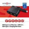 CLUB3D Mini dock USB Type-C a Ethernet + USB 3.0 + ricarica USB Type-C