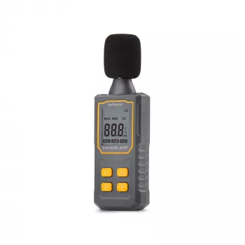 StarTech.com fonometro digitale portatile con grande LCD, misuratore di rumore/decibel per sala server/ufficio, monitor audio, range 30-130 dBA, precisi valori min/max