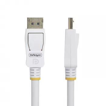 StarTech.com cavo DisplayPort 1.2 certificato VESA bianco 10ft (3m), 4K 60Hz, 21,6 Gbit/s, connettori DP con blocco, cavo DP 1.2 DisplayPort, cavo monitor DP, M/M