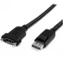 StarTech.com Cavo DisplayPort panel mount 1 m – 4K x 2K – Cavo prolunga DisplayPort 1.2 connettore maschio su connettore femmina – Cavo video DP prolunga con connettore DP panel mount – Cavo monitor DP