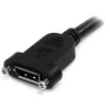 StarTech.com Cavo DisplayPort panel mount 1 m – 4K x 2K – Cavo prolunga DisplayPort 1.2 connettore maschio su connettore femmina – Cavo video DP prolunga con connettore DP panel mount – Cavo monitor DP