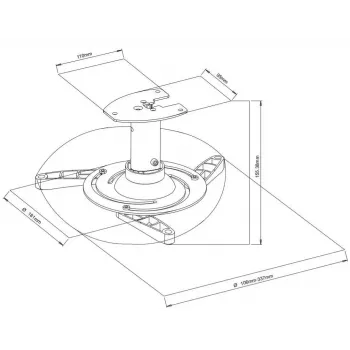 Vivolink VLMC101-H Supporto proiettore a soffitto bianco