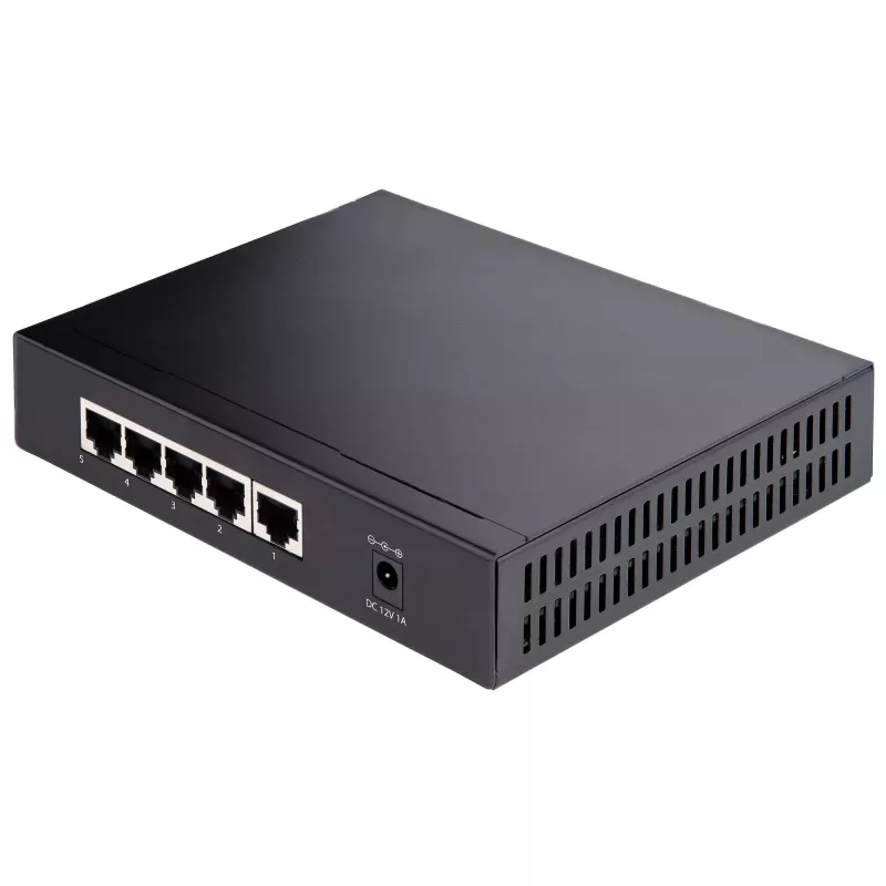Switch non gestito 2.5G StarTech.com – Switch Gigabit 5 porte – Switch Ethernet non gestito 2.5GBASE-T – Splitter Ethernet – Montaggio su guida DIN o a parete – Multi-Gigabit – Auto-MDIX – 9K Jumbo