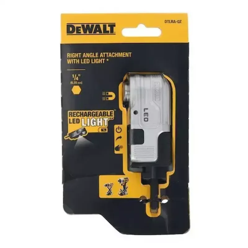 DeWalt DTLRA-QZ adattatore angolare esagonale da 1/4" con LED