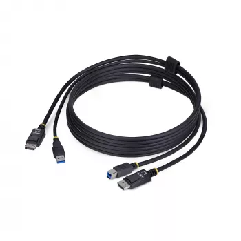 Cavo KVM DisplayPort e USB 5 Gbit/s StarTech.com 6ft (1,8 m), 4K 60 Hz, cavo combinato DP 1.2/USB 3.0 universalmente compatibile per switch KVM
