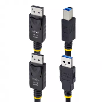 Cavo KVM DisplayPort e USB 5 Gbit/s StarTech.com 6ft (1,8 m), 4K 60 Hz, cavo combinato DP 1.2/USB 3.0 universalmente compatibile per switch KVM