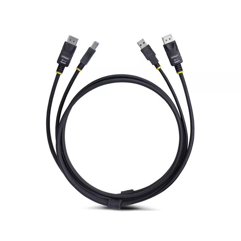 Cavo KVM DisplayPort e USB 5 Gbit/s StarTech.com 6ft (1,8 m), 4K 60 Hz, cavo combinato DP 1.2/USB 3.0 universalmente compatibile per switch KVM