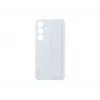 Cover Samsung Galaxy S24+ azzurro monocromatico con supporto da tavolo