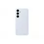 Cover Samsung Galaxy S24+ azzurro monocromatico con supporto da tavolo