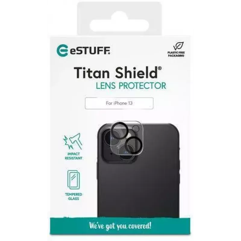 eSTUFF ES501010 Titan Shield protezione per obiettivo della fotocamera per iPhone 13 / 13 mini, trasparente