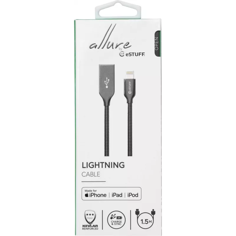 eSTUFF ES601165 cavo Lightning 1,5 m grigio