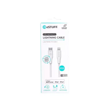 Cavo Lightning eSTUFF ES602170 1m USB C 2.4A 5V certificato GRS