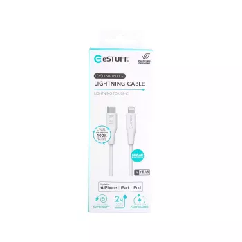 Cavo Lightning eSTUFF ES602270 3m USB-C 2,4A bianco